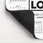 Moderner Kalender 2026 Firmenlogo Geschäft Mousepad (Ecke)