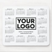 Moderner Kalender 2026 Firmenlogo Geschäft Mousepad (Vorne)