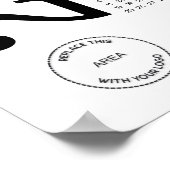 Moderner Kalender 2026 Firmenlogo QR-Code Poster (Ecke)