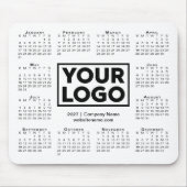 Moderner Kalender 2027 Firmenlogo Unternehmen Mousepad (Vorne)