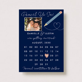 Moderner Kalender "Bleistift in" Save The Date