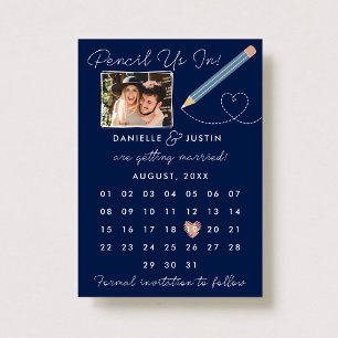 Moderner Kalender "Bleistift in" Save The Date