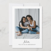 Moderner Kalender Bridesmaid Vorschlag Foto Einladung (Rückseite)