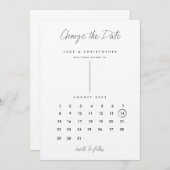 Moderner Kalender Kraft ändert Datum Save The Date (Vorne/Hinten)