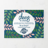 Moderner Kalender mit Logo - Blue Green Business Dreifach Gefaltete Urlaubskarte (Cover)