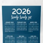 Moderner Kalender mit Logo - Blue Green Business Dreifach Gefaltete Urlaubskarte (Innen Erste Seite)