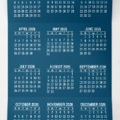Moderner Kalender mit Logo - Blue Green Business Dreifach Gefaltete Urlaubskarte (Innenseite Mitte)