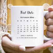 Moderner Kalender ohne Foto Hochzeit Erstes Datum Kaffeetasse
