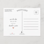 Moderner Kalender Save the Date Ankündigungspostkarte (Rückseite)