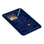 Moderner Kalender Save the Date Magnet (Rechte Seite)