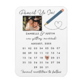 Moderner Kalender Save the Date Magnet (Vertikal)