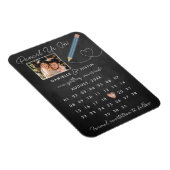 Moderner Kalender Save the Date Magnet (Rechte Seite)