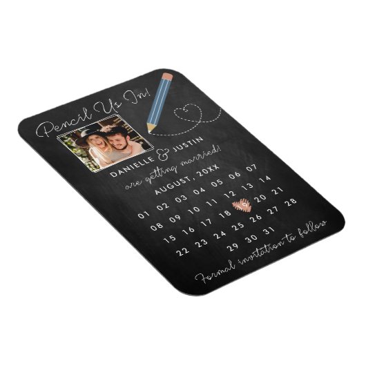 Moderner Kalender Save the Date Magnet (Rechte Seite)