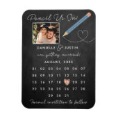Moderner Kalender Save the Date Magnet (Vertikal)