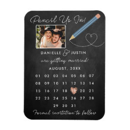 Moderner Kalender Save the Date Magnet