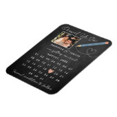 Moderner Kalender Save the Date Magnet (Linke Seite)