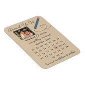 Moderner Kalender Save the Date Magnet (Rechte Seite)