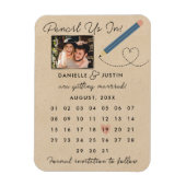 Moderner Kalender Save the Date Magnet (Vertikal)