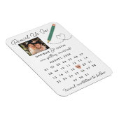 Moderner Kalender Save the Date Magnet (Rechte Seite)