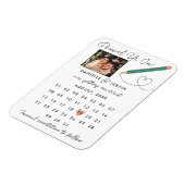 Moderner Kalender Save the Date Magnet (Linke Seite)