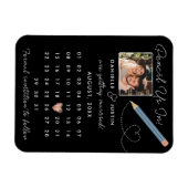 Moderner Kalender Save the Date Magnet (Horizontal)