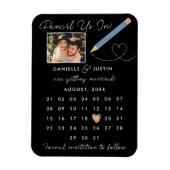 Moderner Kalender Save the Date Magnet (Vertikal)