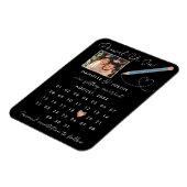 Moderner Kalender Save the Date Magnet (Linke Seite)