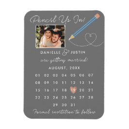 Moderner Kalender Save the Date Magnet