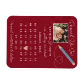 Moderner Kalender Save the Date Magnet (Horizontal)