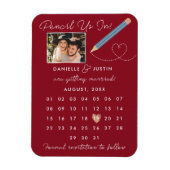Moderner Kalender Save the Date Magnet (Vertikal)
