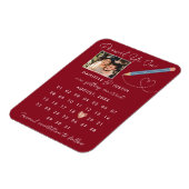 Moderner Kalender Save the Date Magnet (Linke Seite)