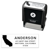 Moderner KALIFORNIER Staat Form Rücksendeadresse Permastempel (Beispiel)