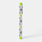 Moderner Kalkgrauer Hexagon mit Name Monogram iPhone 16 Hülle (Rechte Seite)