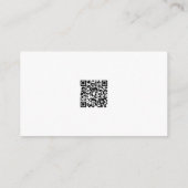 Moderner Kalligrafie-Skala - Grüne Details QR-Code Begleitkarte (Rückseite)