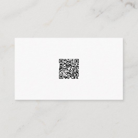 Moderner Kalligrafie-Skala - Grüne Details QR-Code Begleitkarte (Rückseite)