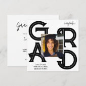 Moderner kalligrafischer Abschluss Einladung (Vorne/Hinten)