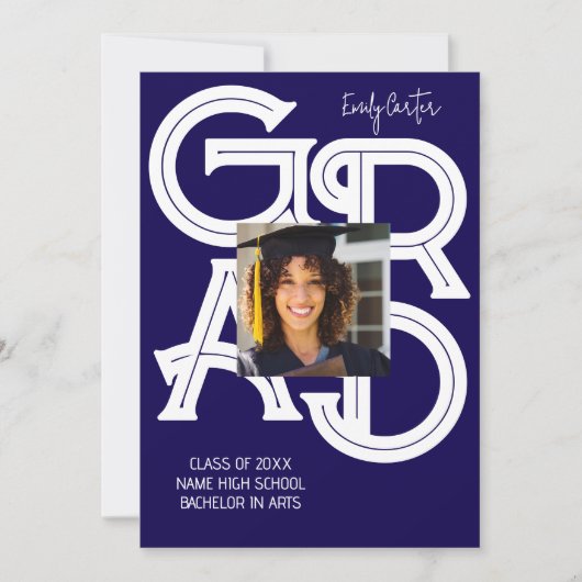 Moderner kalligrafischer Abschluss Einladung (Vorderseite)