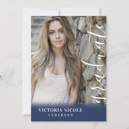 Moderner kalligrafischer Abschluss für vertikales Einladung (Vorderseite)