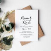 Moderner Kalligraphie-Brunch mit Brautdusche Einladung