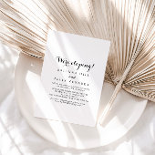 Moderner Kalligraphie-Elopement-Empfang Einladung