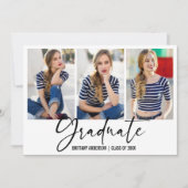 Moderner Kalligraphie-Farbstift 3 Foto Abschluss Ankündigung (Vorderseite)