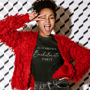 Moderner Kalligraphie-Ink-Script-Junggeselinnen-Ab T-Shirt