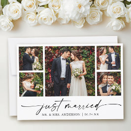 Moderner Kalligraphie-Tinte Pen 5 Fotos Hochzeit Ankündigung