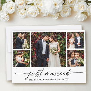 Moderner Kalligraphie-Tinte Pen 5 Fotos Hochzeit Ankündigung