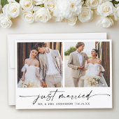 Moderner Kalligraphie-Tintenpatronen 2 Fotos Hochz Ankündigung