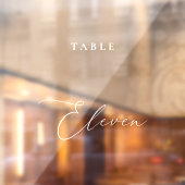 Moderner Kalligraphietisch Eleven Tischnummer Fensteraufkleber (Blatt 2)