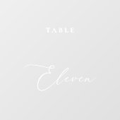 Moderner Kalligraphietisch Eleven Tischnummer Fensteraufkleber (Blatt)