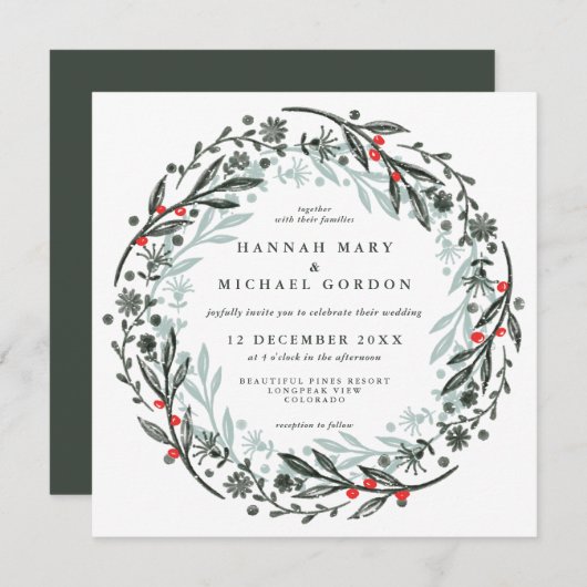 Moderner Kaminaufenthalt Einladung (Vorne/Hinten)