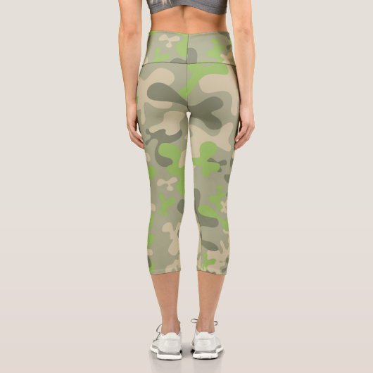 Moderner Kampf - Muster Capri Leggings (Rückseite)