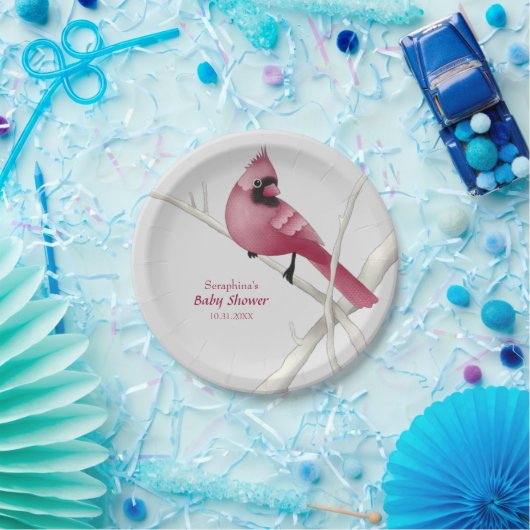 Moderner Kardinal Bird Pappteller (Party)